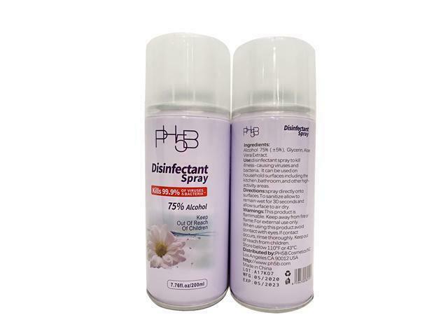 2 PACK -- PH5B 75% Alcohol Disinfectant Spray 200ml *NEW* - Fresh Stock Dated October 2025