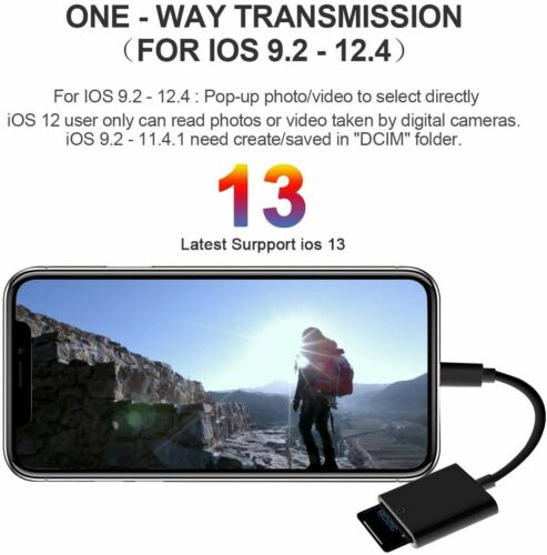 Micro SD/TF Card Camera Reader Adapter for Apple iPhone 6/7/8/X/11 iPad Mini/Pro - Fresh Stock Dated October 2025