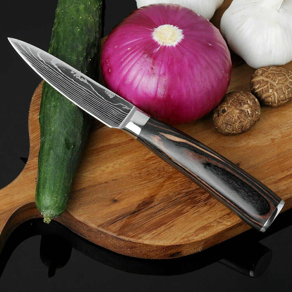 6 Pcs Kitchen Cook Knives Set Japanese Damascus Style Stainless Steel Chef Knife - Fresh Stock Dated October 2025
