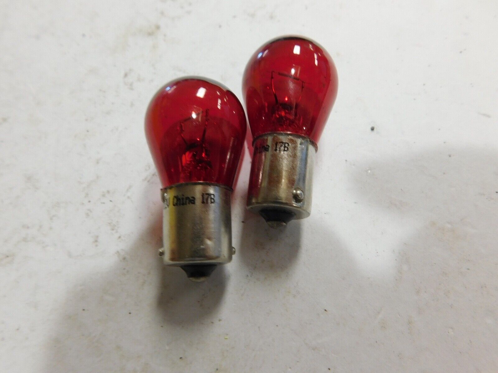2/ RED 1156 SINGLE FILAMENT BULBS TURN SIGNAL HARLEY DAVIDSON CUSTOM CHOPPER - Fresh Stock Dated October 2025