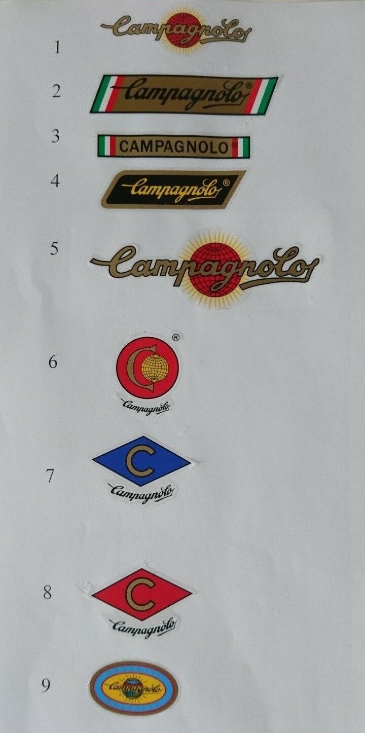 Campagnolo , Cinelli , Columbus Tubing Decals Stickers 19 options on your choice - Fresh Stock Dated October 2025