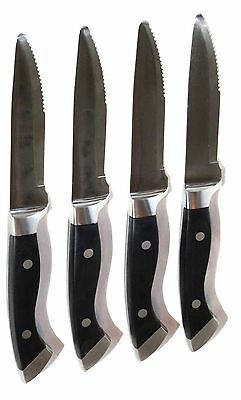 4 Longhorn Steakhouse Steak Knives (No Logo, Rounded Tip) - Fresh Stock Dated October 2025