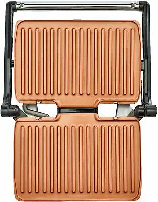 Bialetti Panini Grill Ceramic Copper - Stainless Steel,Copper - Fresh Stock Dated October 2025