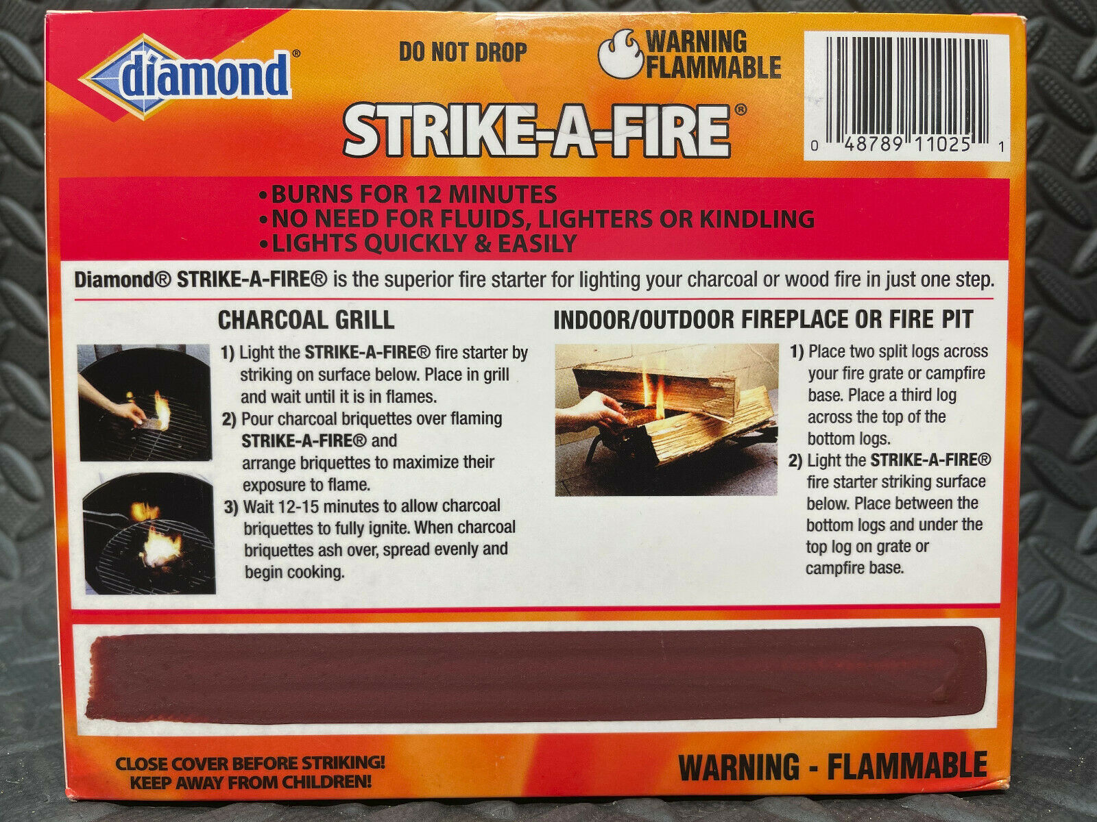 Diamond Strike-A-Fire Starter That Strikes Like A Match (Box of 48)  Ships Today - Fresh Stock Dated October 2025