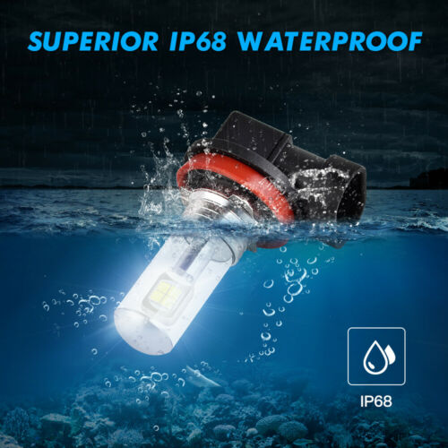 H11 For Kawasaki Ninja ZX6R ZX600 2007-2012 LED Headlight Bulb High Low Beam - Fresh Stock Dated October 2025