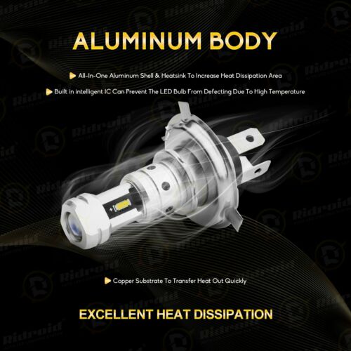 2x H4 9003 Super Bright LED Headlight Kit High Low Beam Bulb 18000LM 6500K White - Fresh Stock Dated October 2025