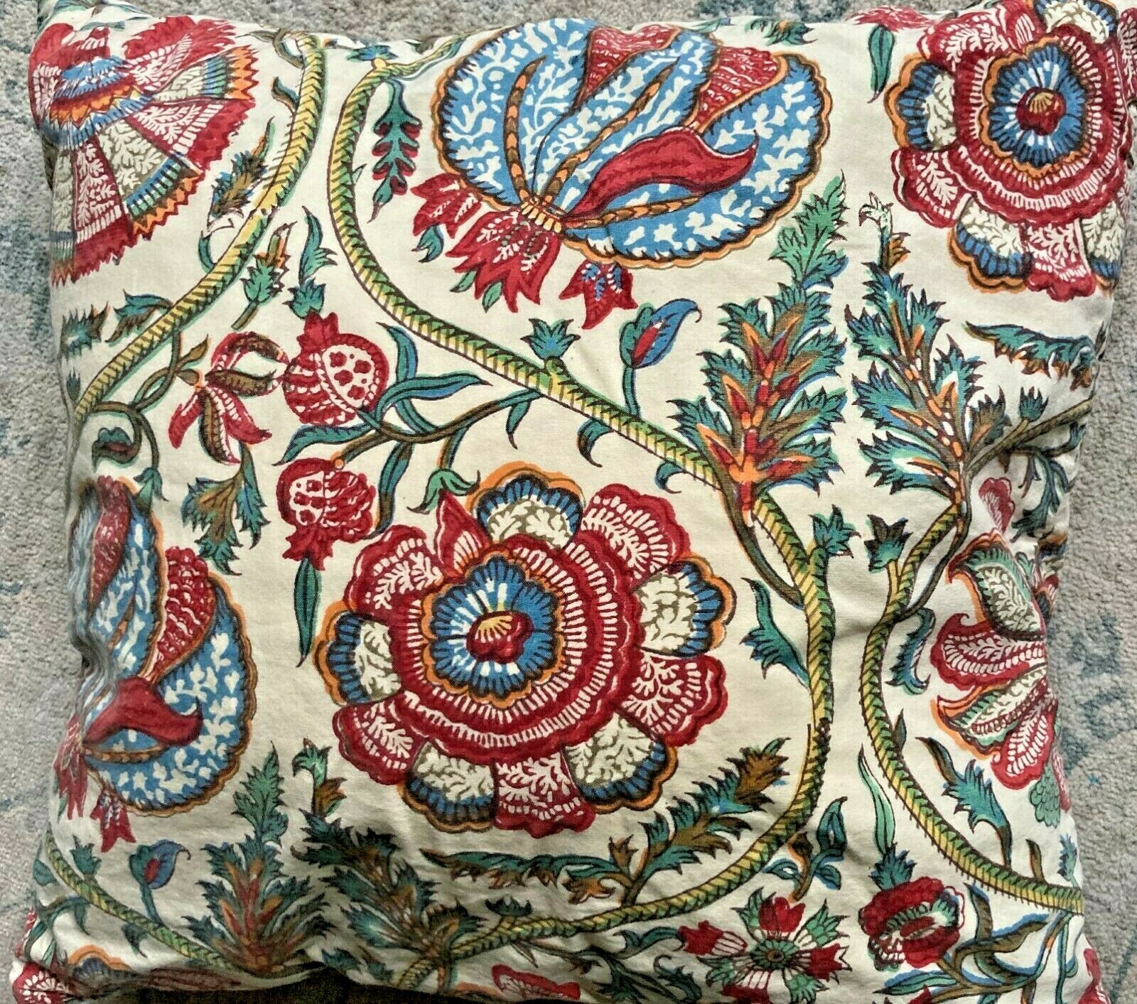 Pottery Barn Reagan Floral Throw Pillow 18x18 w/ PB Insert - Fresh Stock Dated October 2025