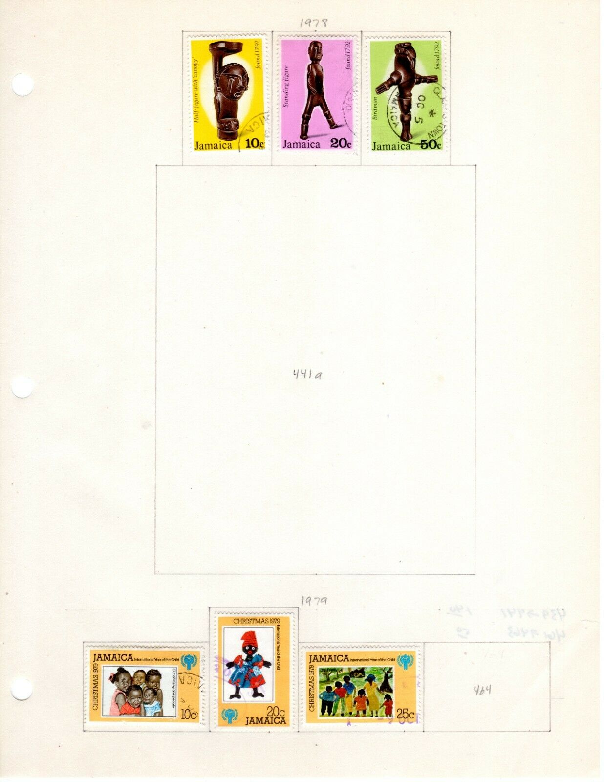 Jamaica Scott 435//463 Mostly Used on 3 Album Pages Issued 1978-1979 - Fresh Stock Dated October 2025
