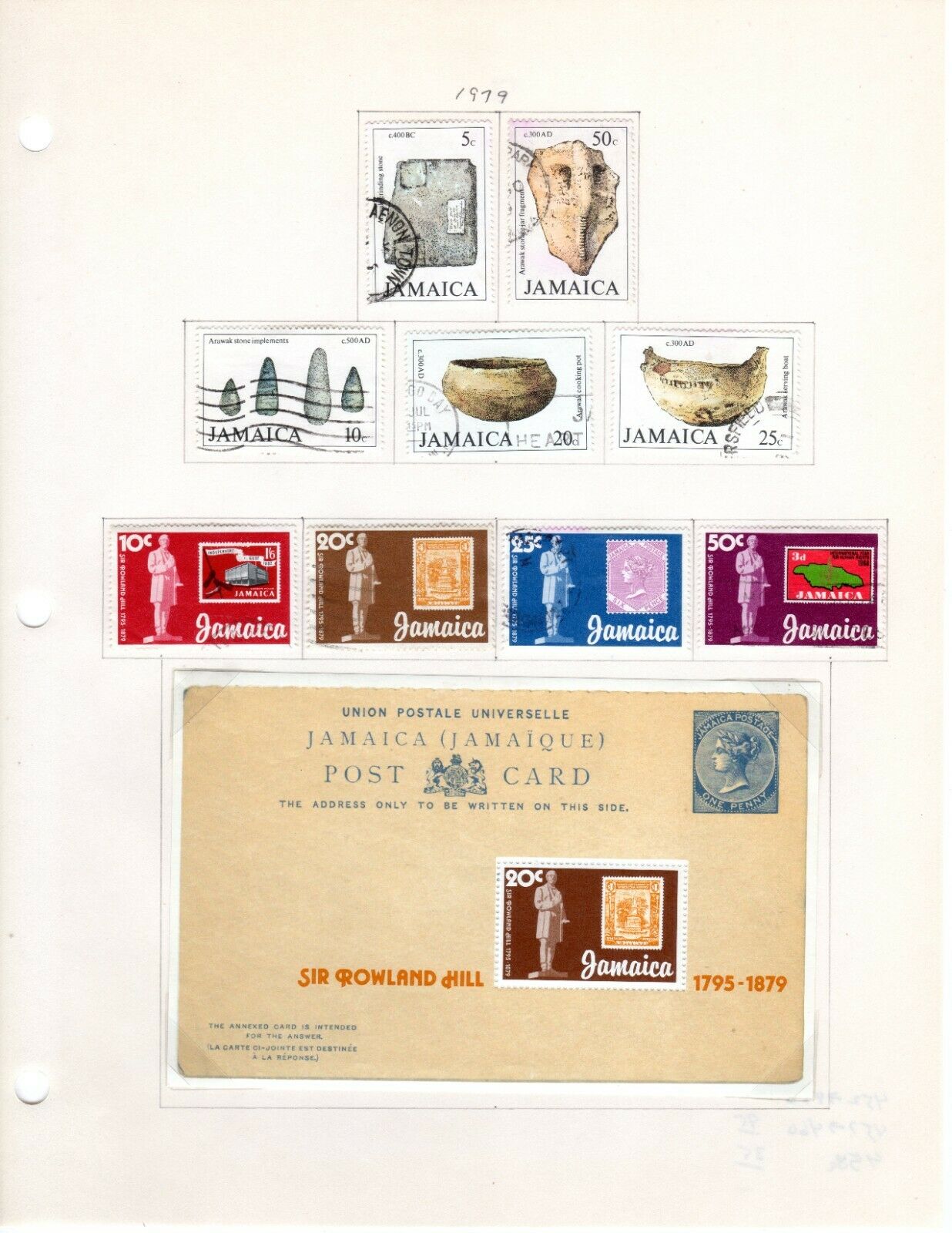 Jamaica Scott 435//463 Mostly Used on 3 Album Pages Issued 1978-1979 - Fresh Stock Dated October 2025