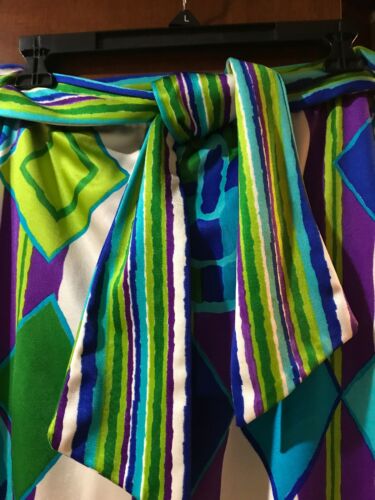 Vintage 60/70s Mr Dino MAXI SKIRT Tie Belt Mod Pencil Signed Size 8 EUC - Fresh Stock Dated October 2025