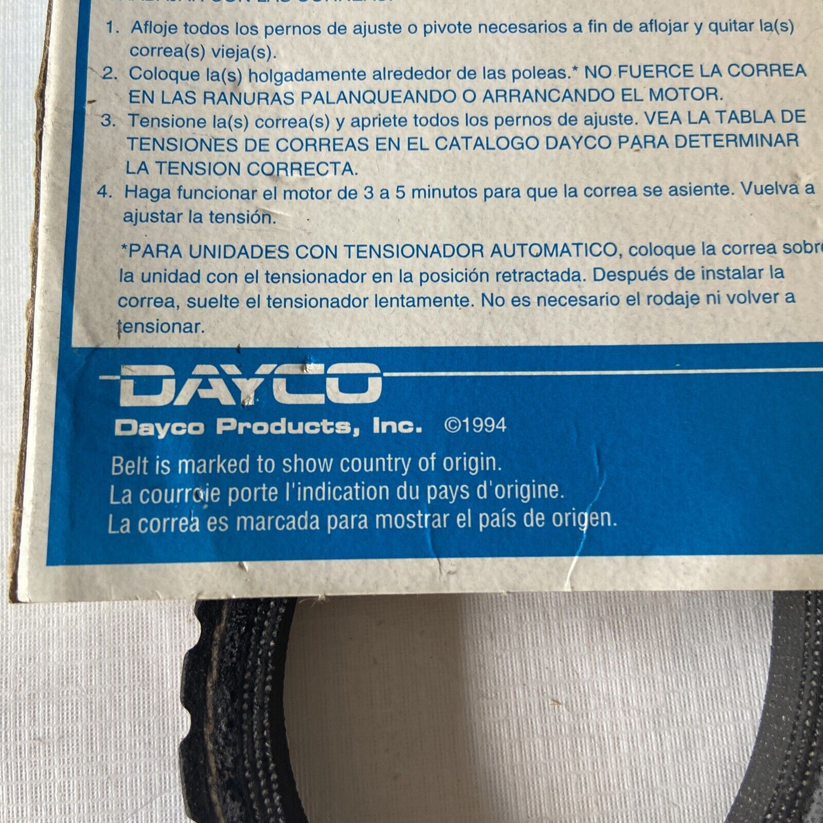 Dayco Top Cog 15330 11A0840 Belt - Fresh Stock Dated October 2025