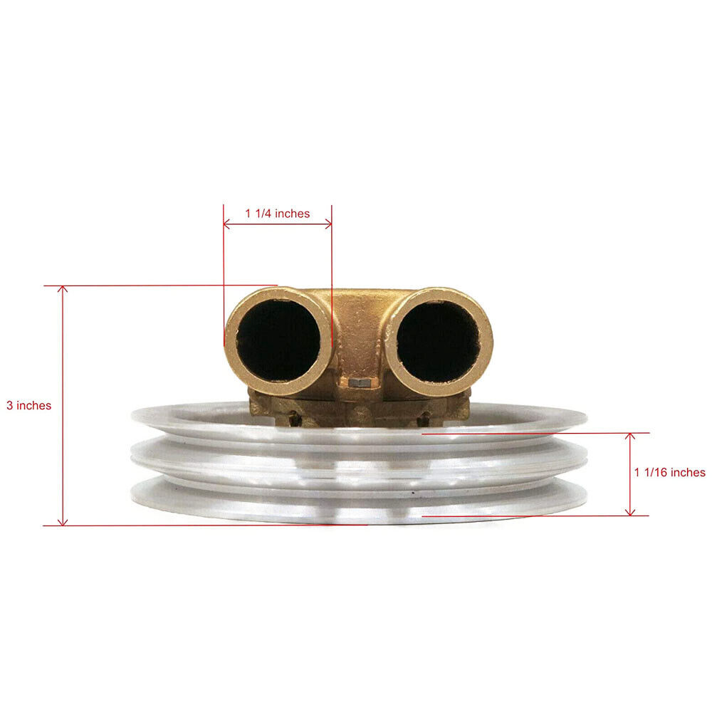 Double V Belt Pulley Raw / Sea Water Pump For Volvo Penta 21214596, 3858229 New - Fresh Stock Dated October 2025