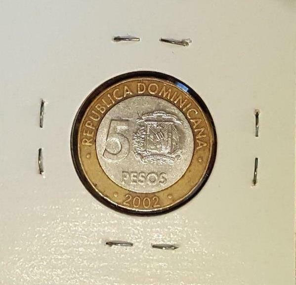 2002 Dominican Republic 5 Pesos - Fresh Stock Dated October 2025