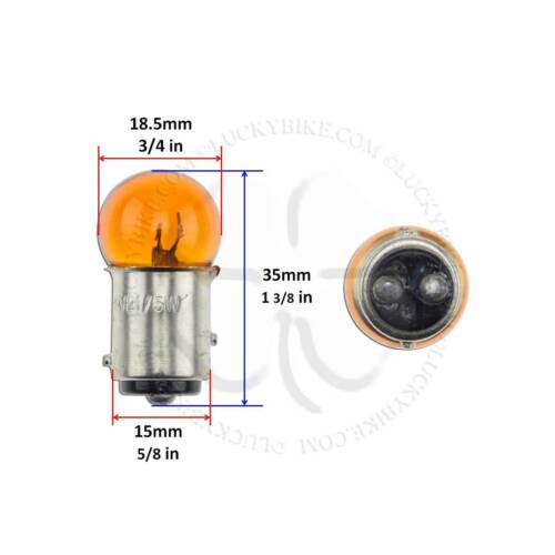 4x Light Bulb Amber Turn Signal Blinker Dual Filament Lamp 1157 BAY 15D 21W 5W - Fresh Stock Dated October 2025