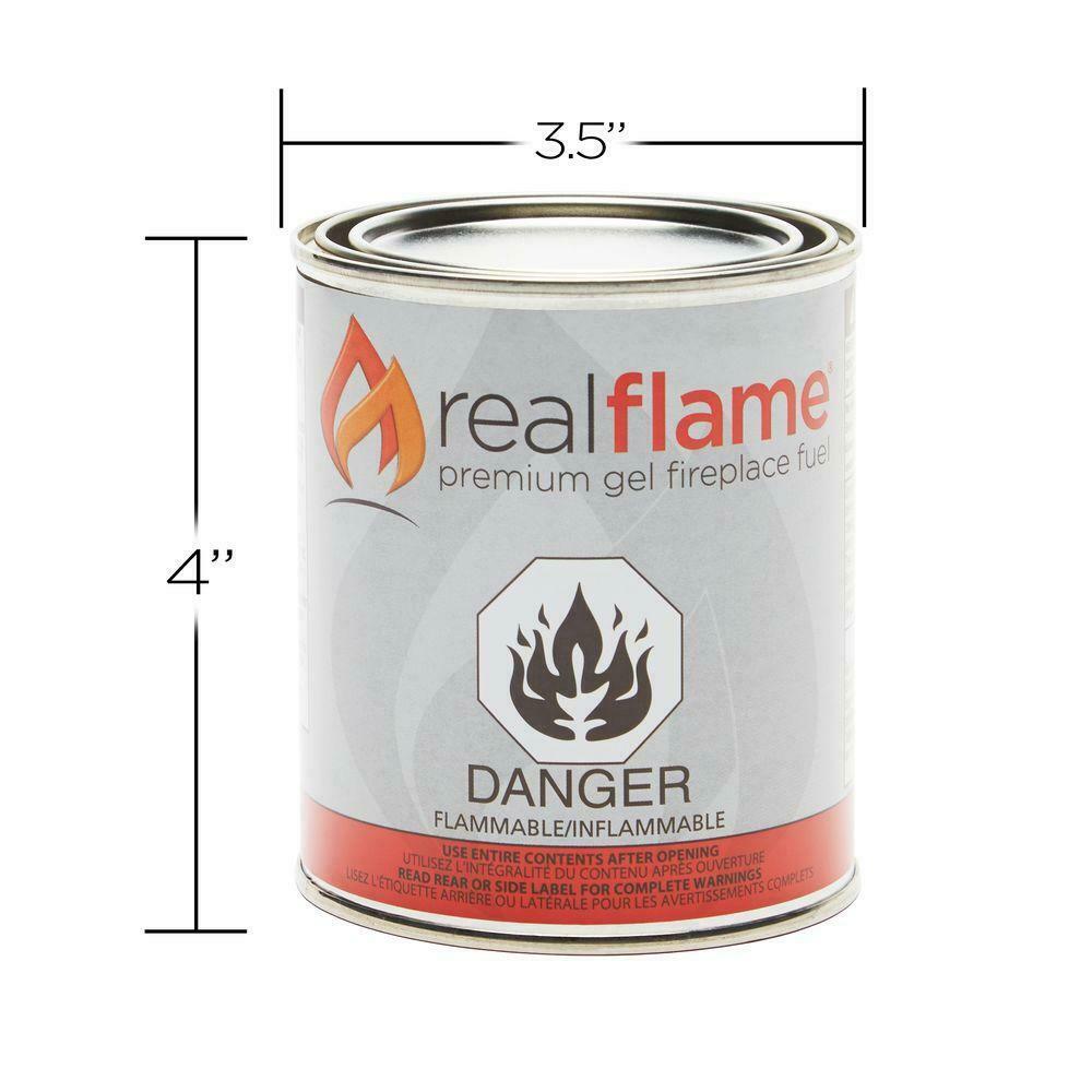 13 oz. 24 lb. Gel Fuel Cans (24-Pack) Indoor Outdoor Crackles Popping RealFlame - Fresh Stock Dated October 2025