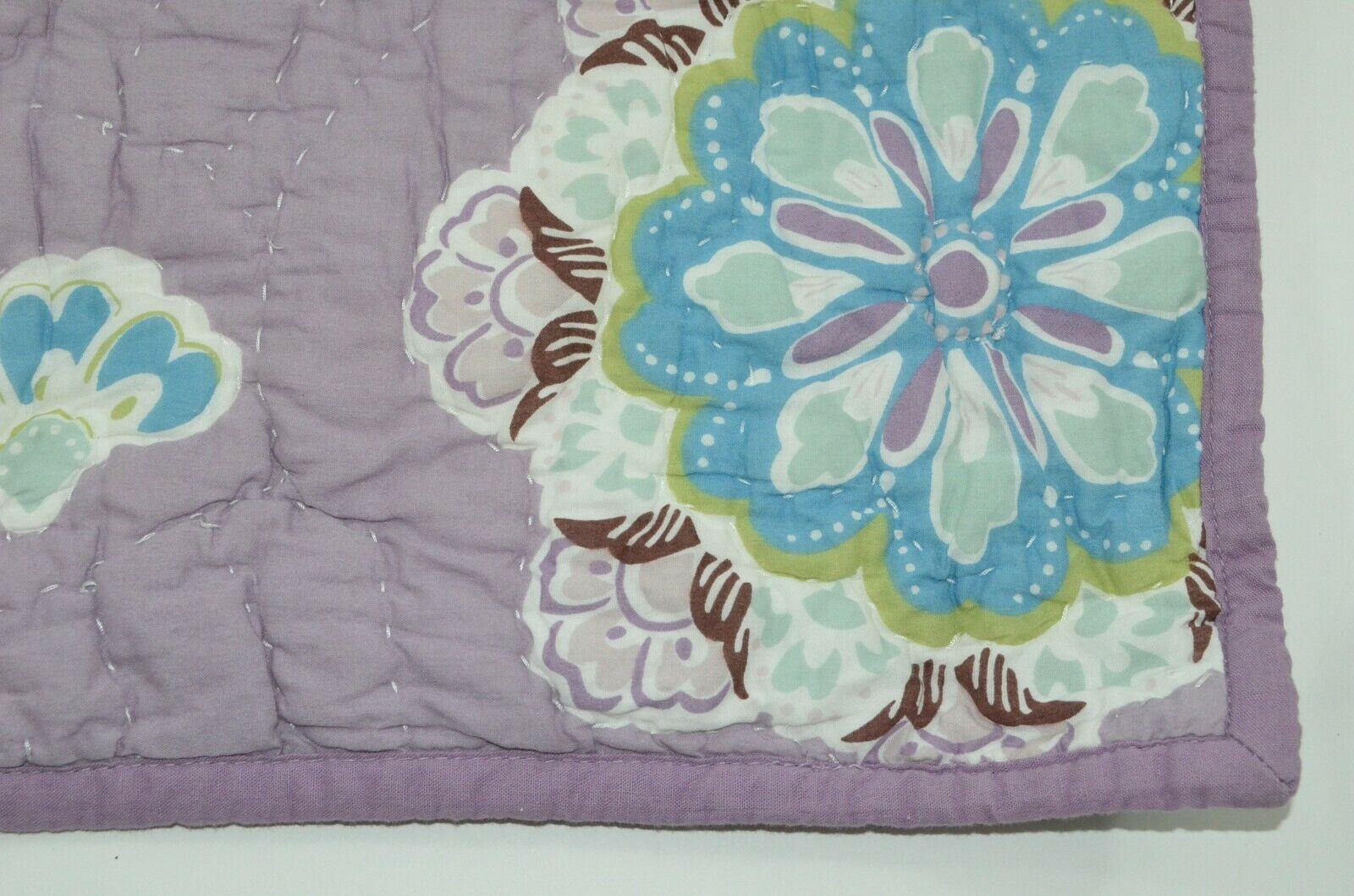 Pottery Barn Kids Brooklyn Quilted Standard Sham Purple Aqua Paisley Medallion - Fresh Stock Dated October 2025