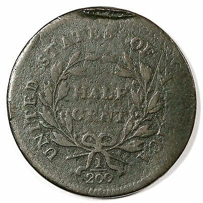 1795 C-6a R-2 Liberty Cap Half Cent Coin 1/2c Ex; Davy - Fresh Stock Dated October 2025