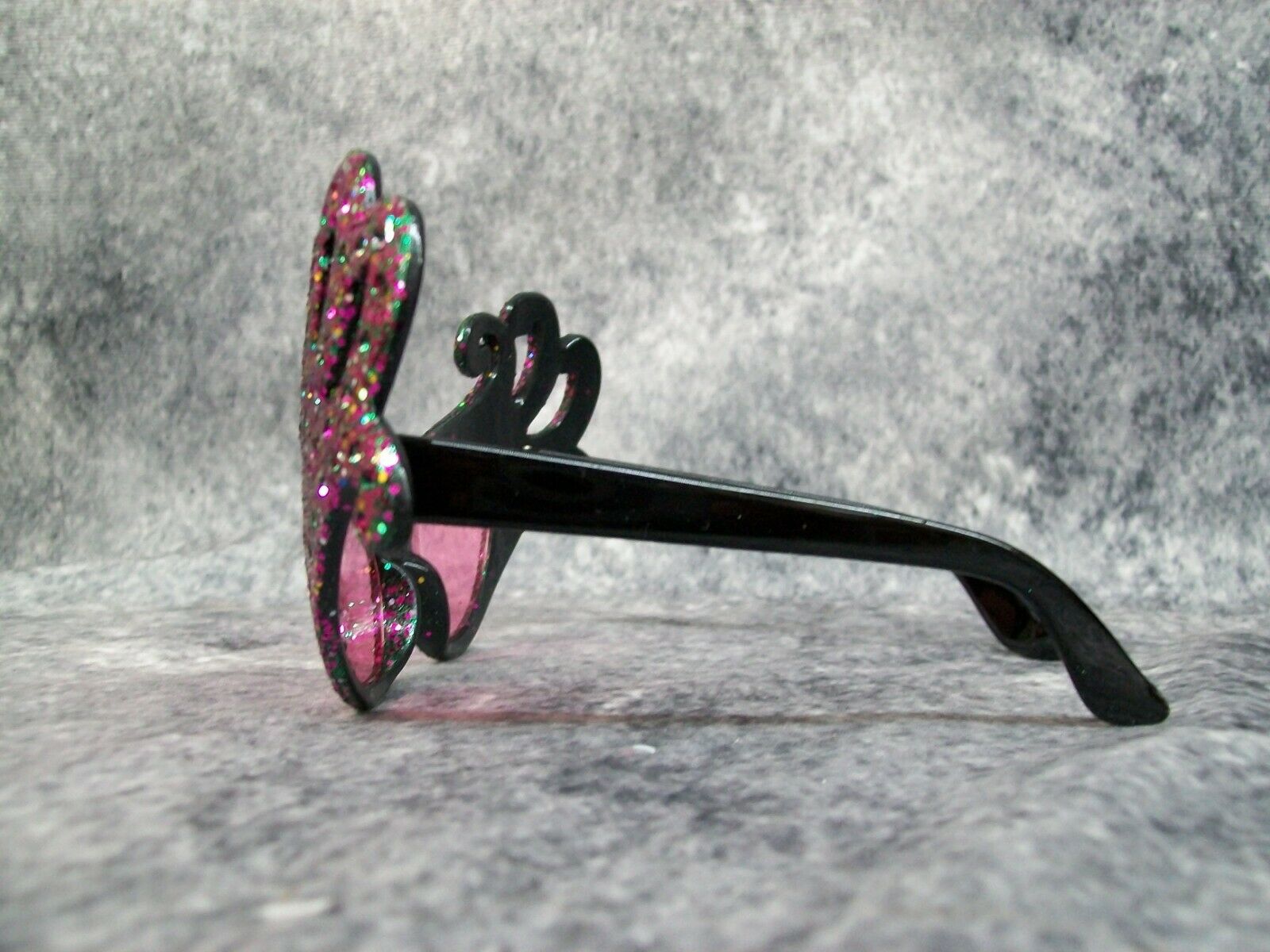 Purple Green Glitter Dame Costume Glasses Retro Cat Eye Edna Face Furniture 60's - Fresh Stock Dated October 2025