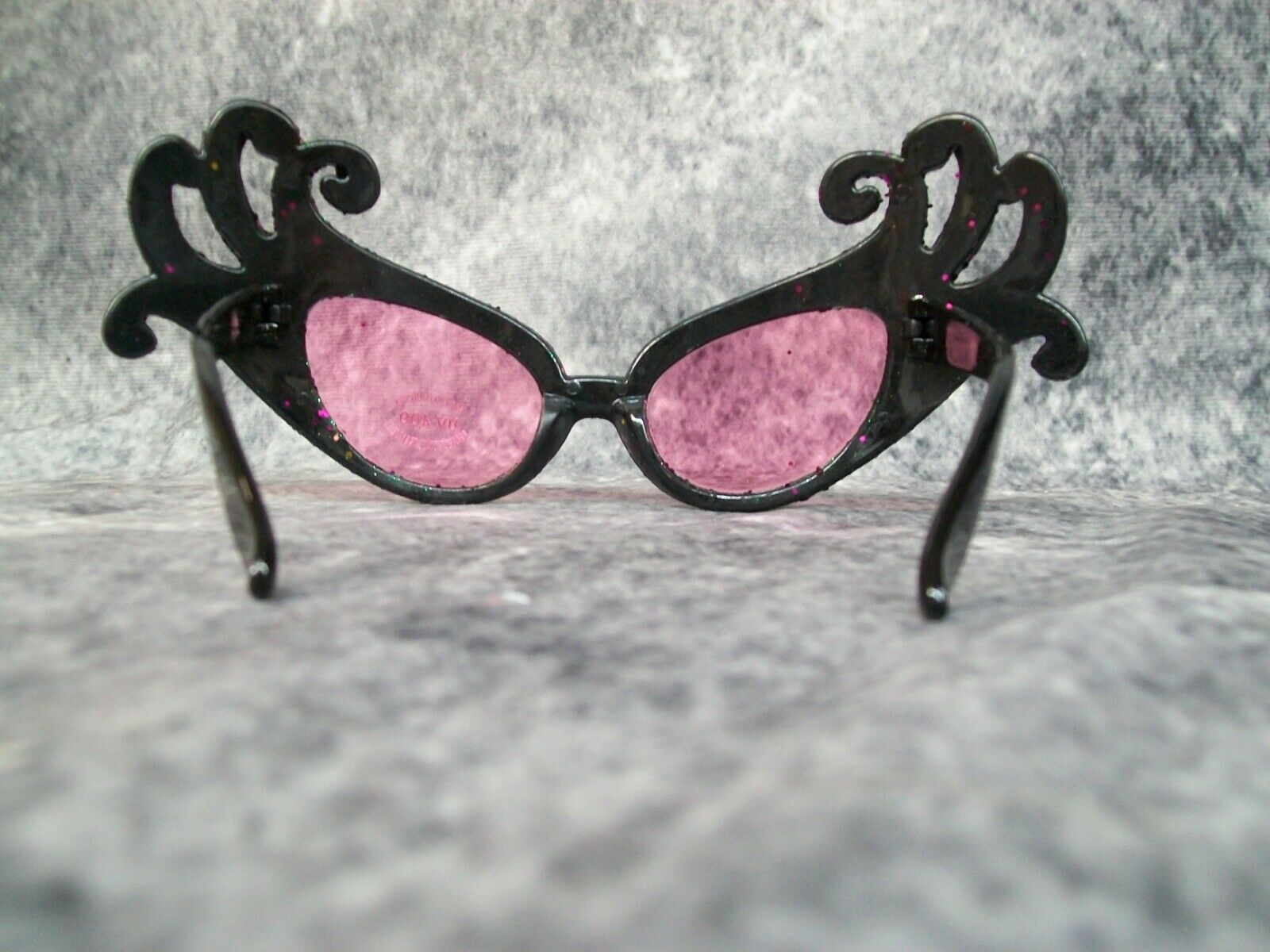 Purple Green Glitter Dame Costume Glasses Retro Cat Eye Edna Face Furniture 60's - Fresh Stock Dated October 2025