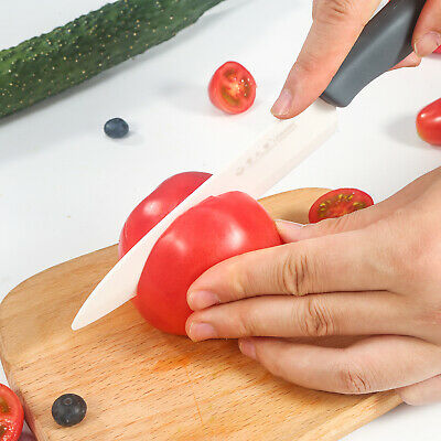 Blade Sharp Ceramic Knife Kitchen Black Silicone Handle With White Blade Home US - Fresh Stock Dated October 2025