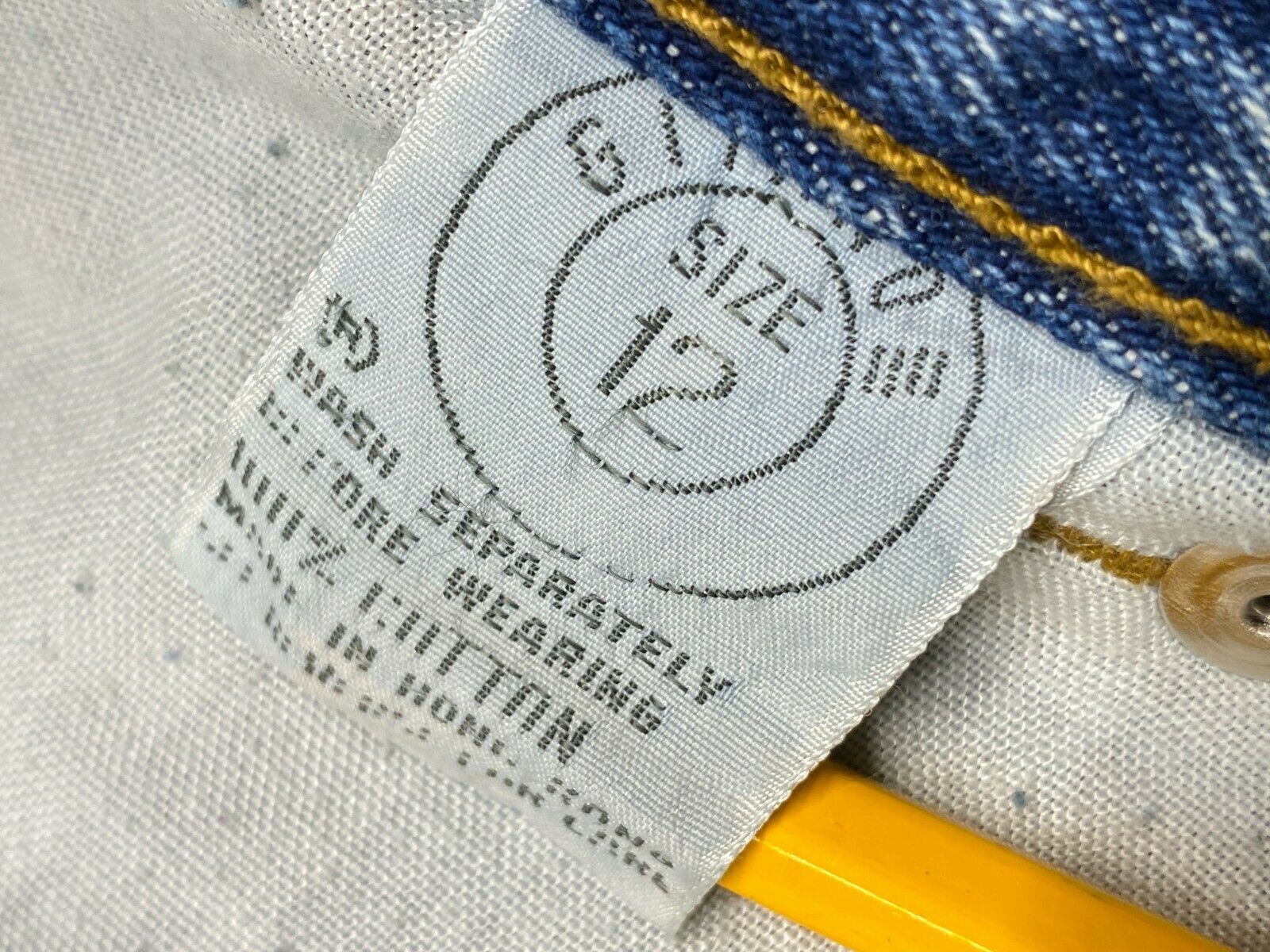 VINTAGE 80s/90s GITANO ACID WASHED DENIM SKIRT! SIZE 12! FREE SHIPPING! - Fresh Stock Dated October 2025