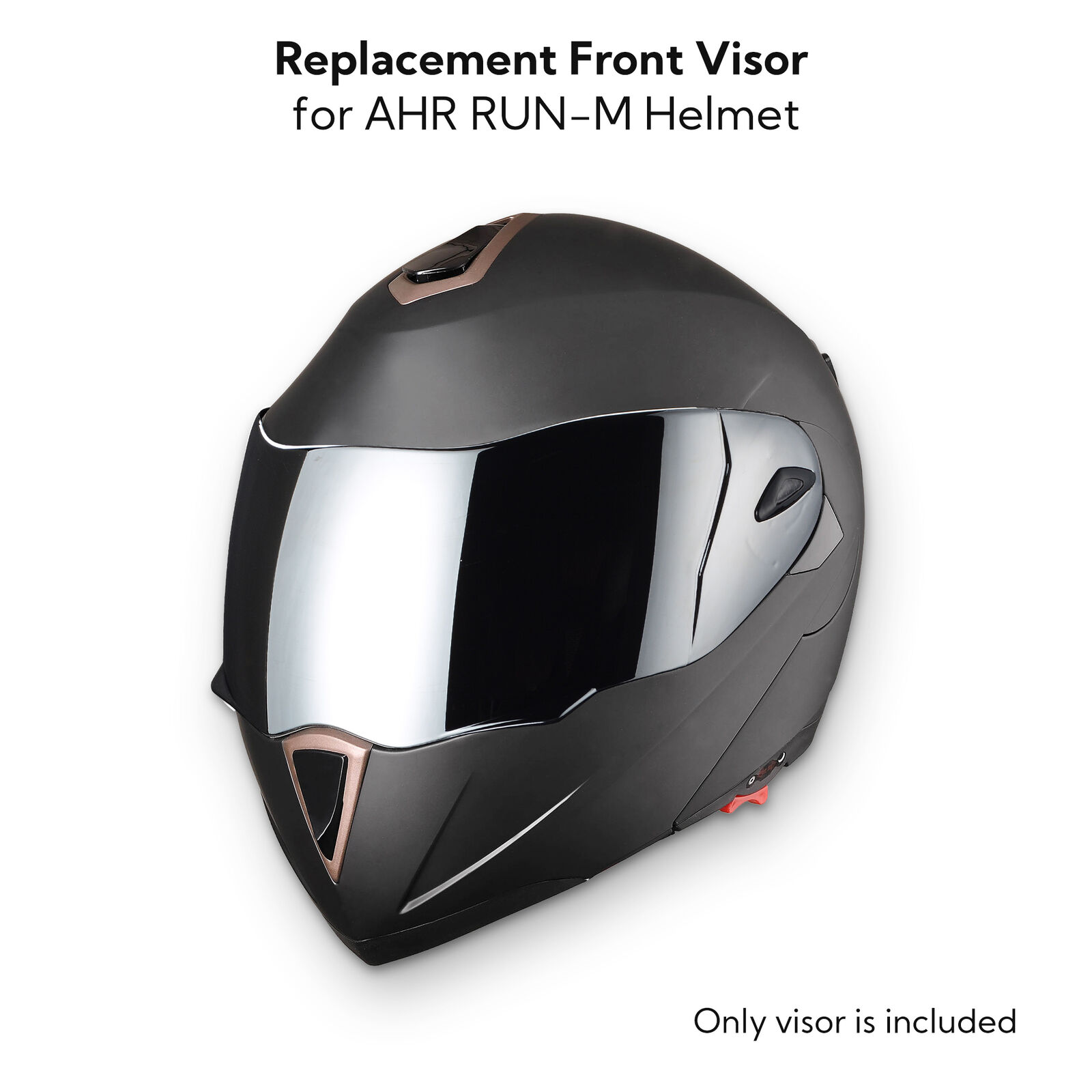 AHR RUN-M Replacement Full Face Motorcycle Helmet Front Visor PC Face Shield - Fresh Stock Dated October 2025