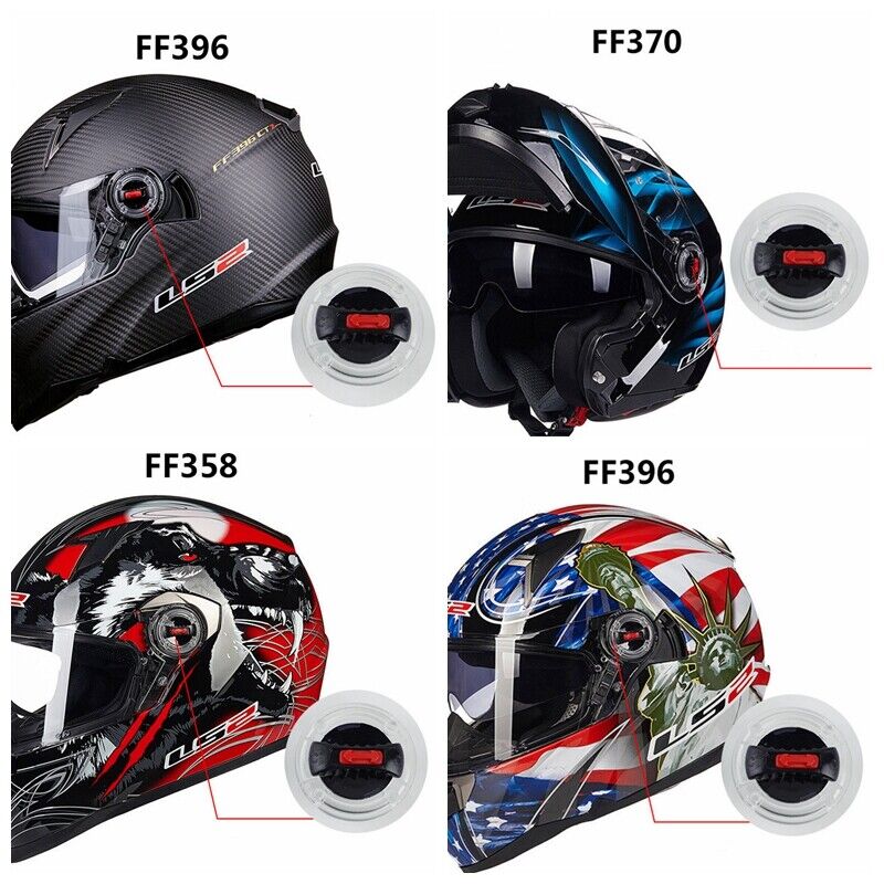 2X Visor Screws Motorcycle Motorbike Helmet Round Attachment Clips for LS2 FF386 - Fresh Stock Dated October 2025