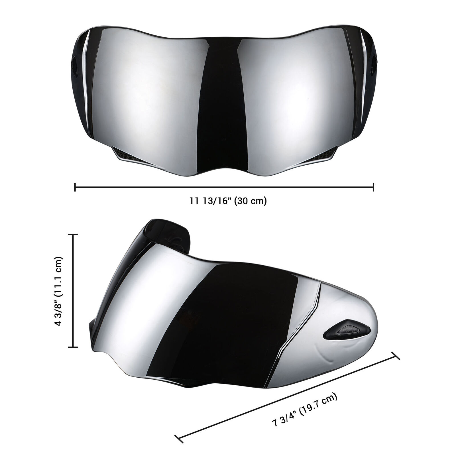 AHR RUN-M Replacement Full Face Motorcycle Helmet Front Visor PC Face Shield - Fresh Stock Dated October 2025