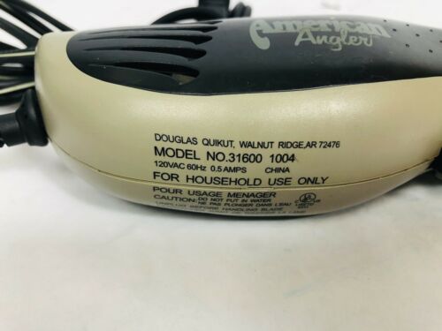 American Angler Model Electric Fish Fillet Knife Model 31600 120vac 60hz Tested - Fresh Stock Dated October 2025