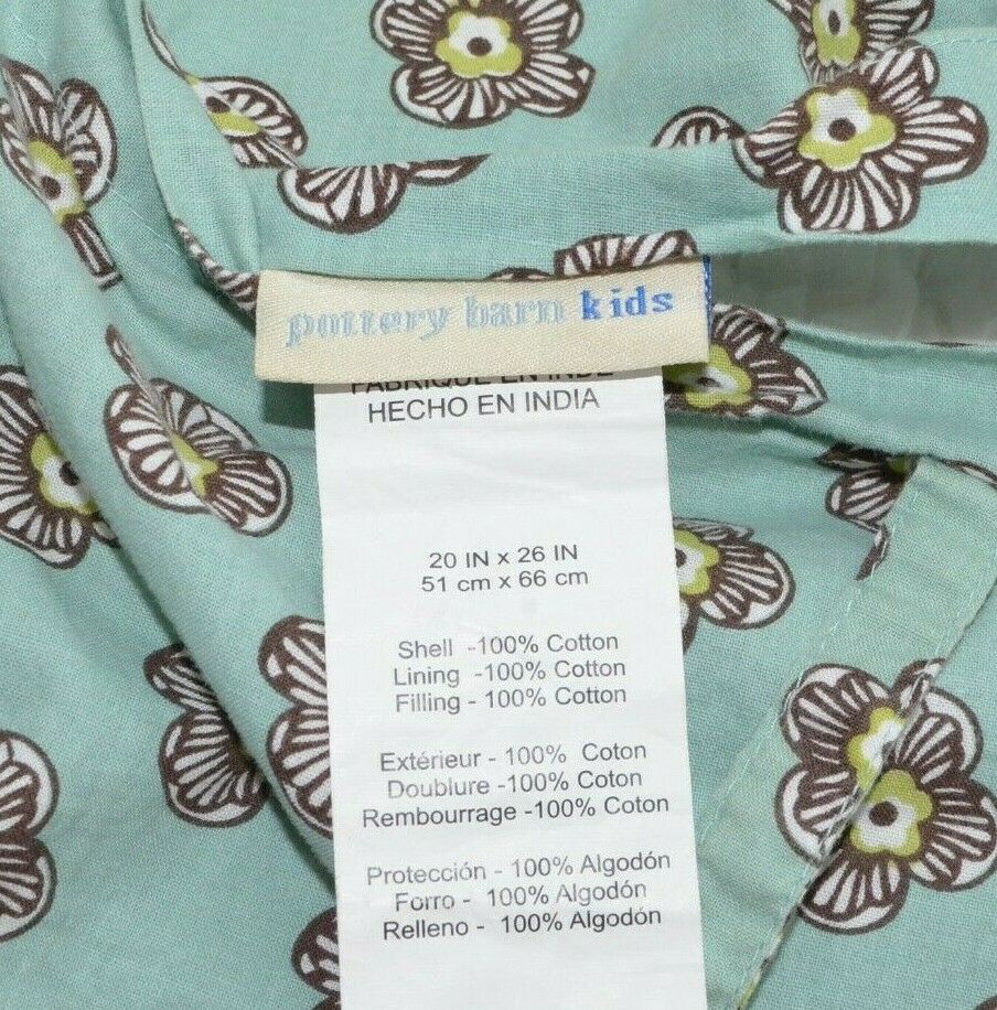 Pottery Barn Kids Brooklyn Quilted Standard Sham Purple Aqua Paisley Medallion - Fresh Stock Dated October 2025
