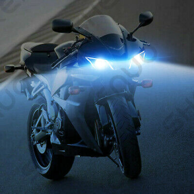 For Suzuki GSXR 1000 750 600 Hayabusa Hi/Lo Beam Ice Blue H7 LED Headlight Bulbs - Fresh Stock Dated October 2025