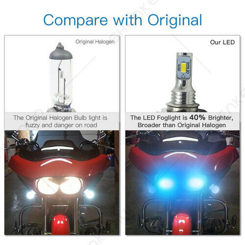 For Kawasaki Ninja ZX1100 ZX1200 2X LED Headlights Bulbs Lamp 8000K Ice Blue YTL - Fresh Stock Dated October 2025