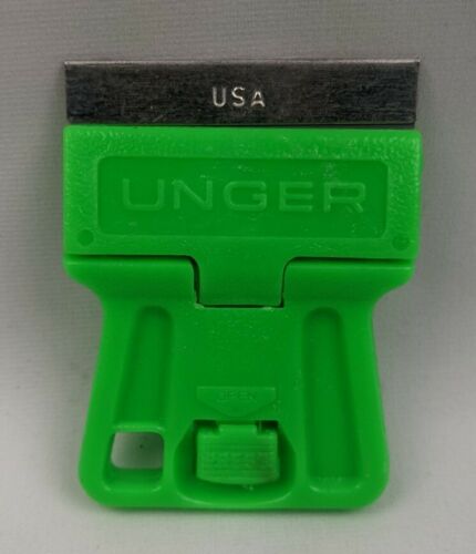 NEW 10 PACK UNGER Mini Razor Blade Scrapers Single Edge Paint Scraper Holder - Fresh Stock Dated October 2025