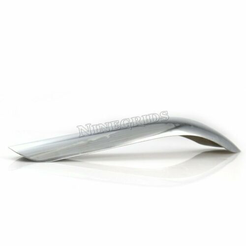 Chrome Steel Curve Motorcycle Exhaust Pipe Burn-Proof Plate Heat shield Cover - Fresh Stock Dated October 2025
