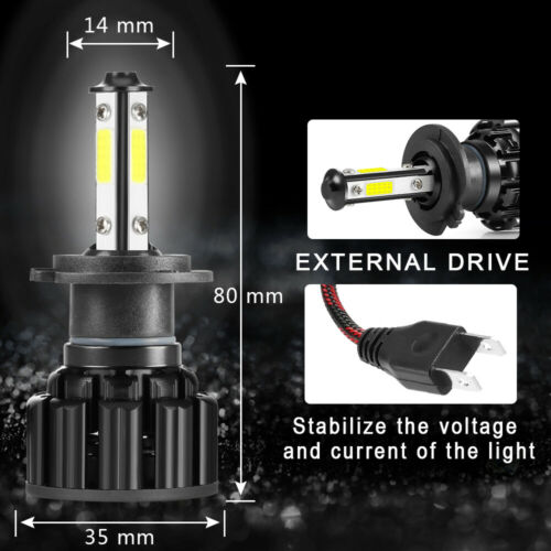 H7 CSP LED Headlight Bulbs FIT For Suzuki GSXR 1000 750 600 Hayabusa Hi Lo Beam - Fresh Stock Dated October 2025