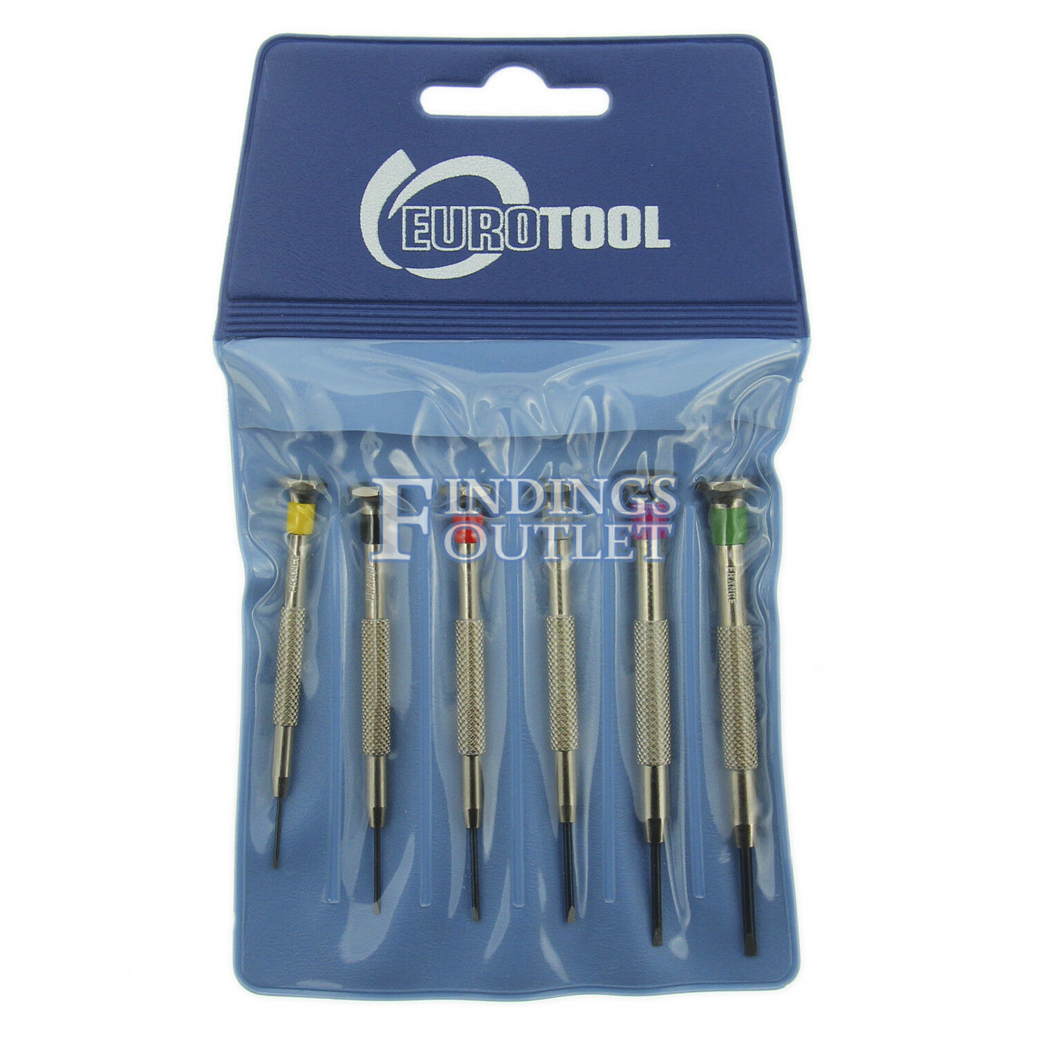 Deluxe Fixed Blade Screwdriver Set 6pc Glass Watch Repair Straight Slotted Head - Fresh Stock Dated October 2025