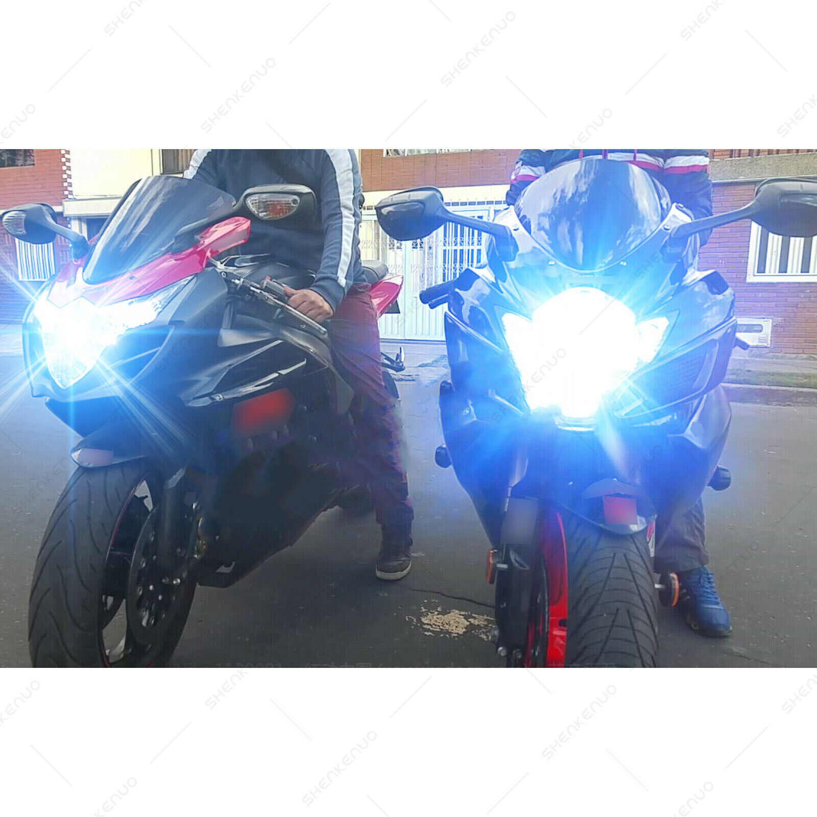 For Kawasaki Ninja ZX1100 ZX1200 2X LED Headlights Bulbs Lamp 8000K Ice Blue YTL - Fresh Stock Dated October 2025