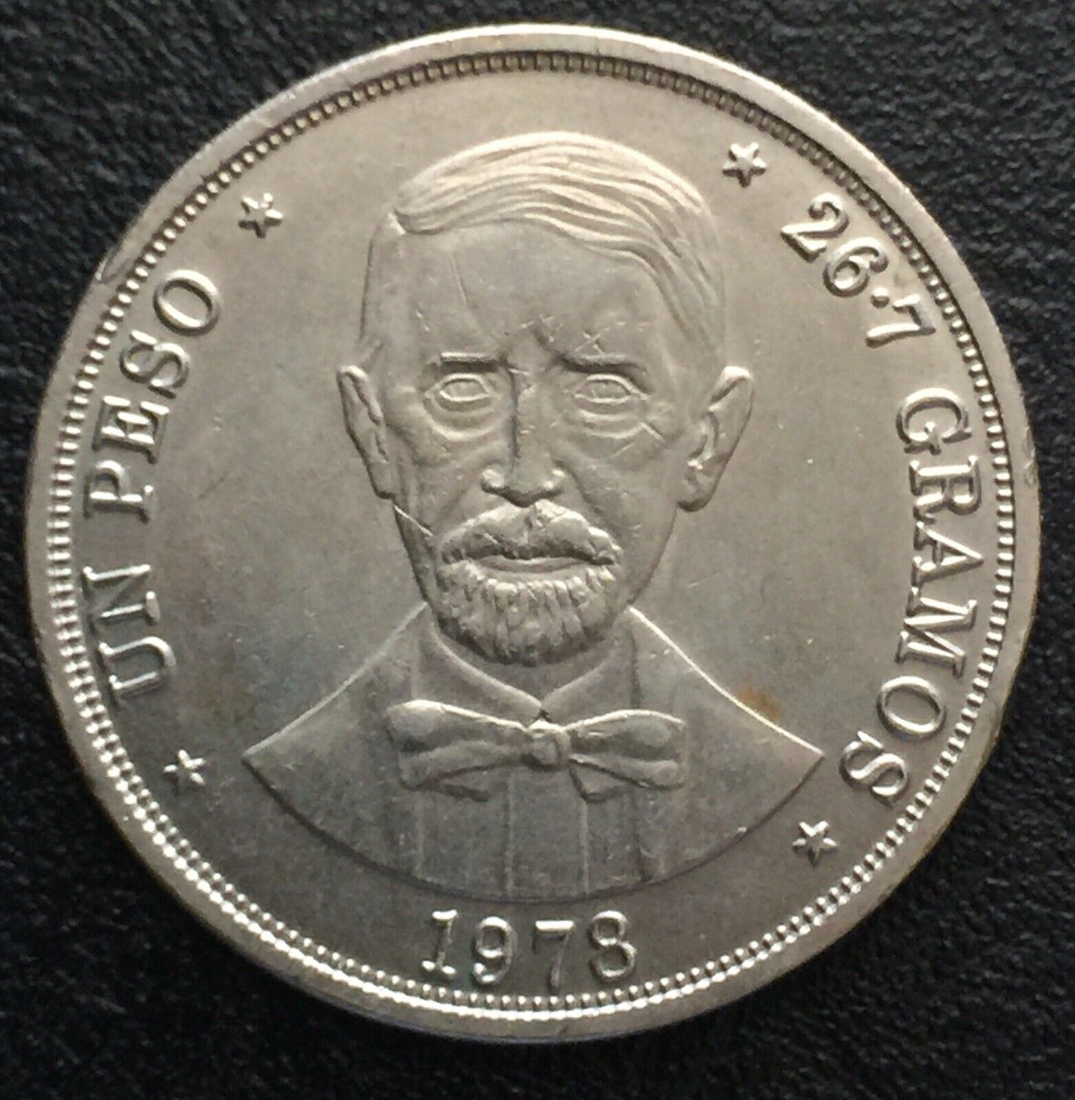 Dominican Republic 1978 1 Peso Juan Pablo Duarte Philadelphia Mint - Fresh Stock Dated October 2025