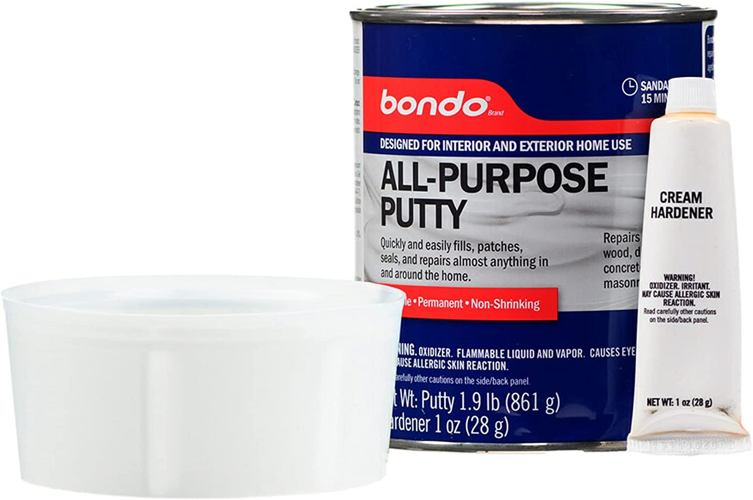 Bondo All-Purpose Putty, Designed for Interior and Exterior Home Use, Paintable, - Fresh Stock Dated October 2025