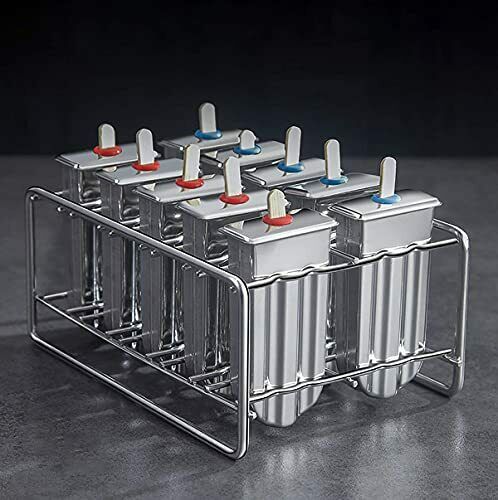 Awinking Set of 10 Stainless Steel Ice Lolly Popsicle Molds, Homemade Ice Pop... - Fresh Stock Dated October 2025