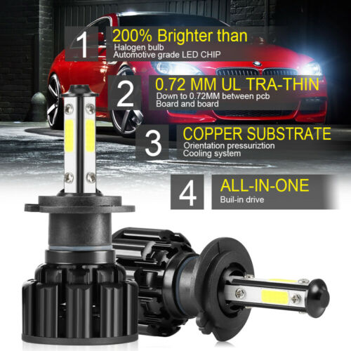H7 CSP LED Headlight Bulbs FIT For Suzuki GSXR 1000 750 600 Hayabusa Hi Lo Beam - Fresh Stock Dated October 2025