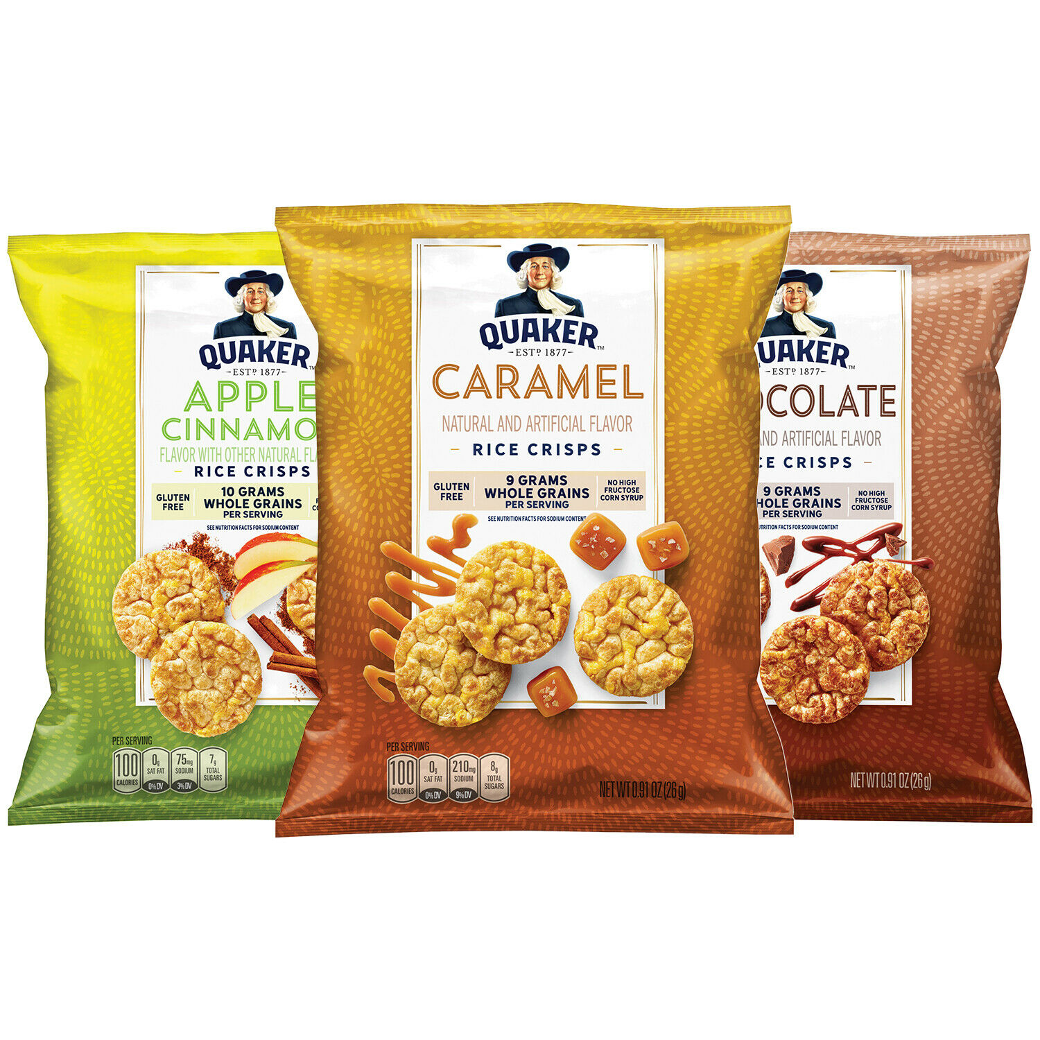 Quaker Rice Crisps, Variety Pack, 0.91 oz Bags, 30 Count....... - Fresh Stock Dated October 2025