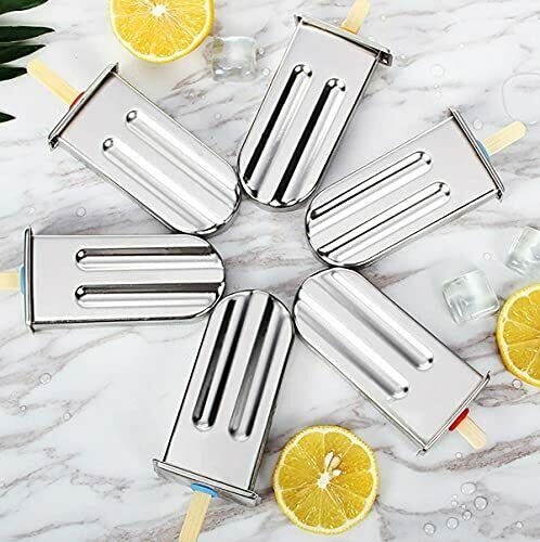 Awinking Set of 10 Stainless Steel Ice Lolly Popsicle Molds, Homemade Ice Pop... - Fresh Stock Dated October 2025