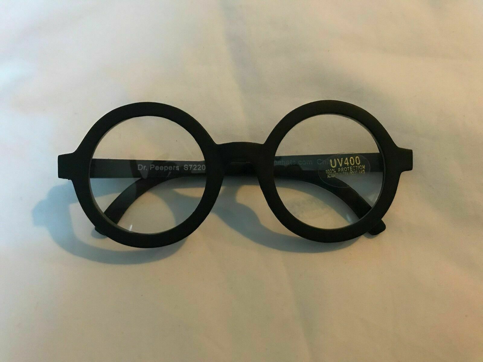 Harry Potter Plastic Glasses Costume Props Round Black Nerd 100%UV Protection - Fresh Stock Dated October 2025