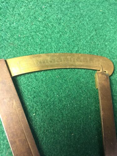 Antique Brass Watchmaker Jeweler Proportional Caliper Slide Scale Tool - Fresh Stock Dated October 2025