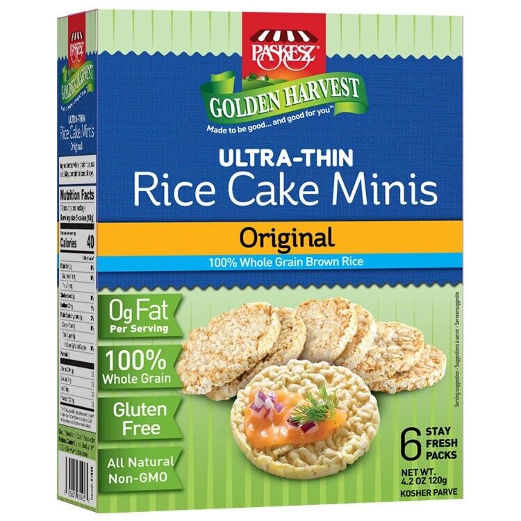 Paskesz Golden Harvest Rice Cake Minis Original, 4.2 oz. - Fresh Stock Dated October 2025