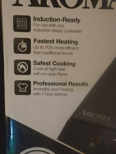 AROMA INDUCTION COOKTOP SAFEST WAY TO COOK 7 settings easy clean ceramic. - Fresh Stock Dated October 2025