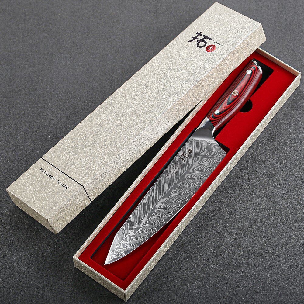 TURWHO 8.2inch Chef Knife 67-Layer Japanese VG10 Damascus Steel Kitchen Knives - Fresh Stock Dated October 2025