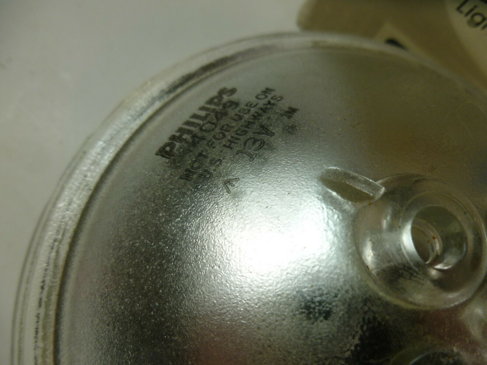 Phillips Spot Light Bulb  4049 13volt 150 watt Smooth Face 5' Glass Clear Eye - Fresh Stock Dated October 2025