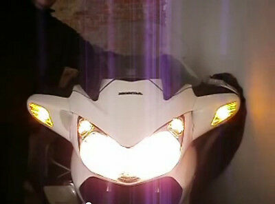 White & Yellow SwitchBack LED Turn Signals Kit for 2002 - 2014 Honda ST1300 #HS2 - Fresh Stock Dated October 2025